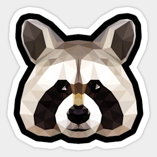Raccoon Polygon Head Geometric Animals Geometry Sticker